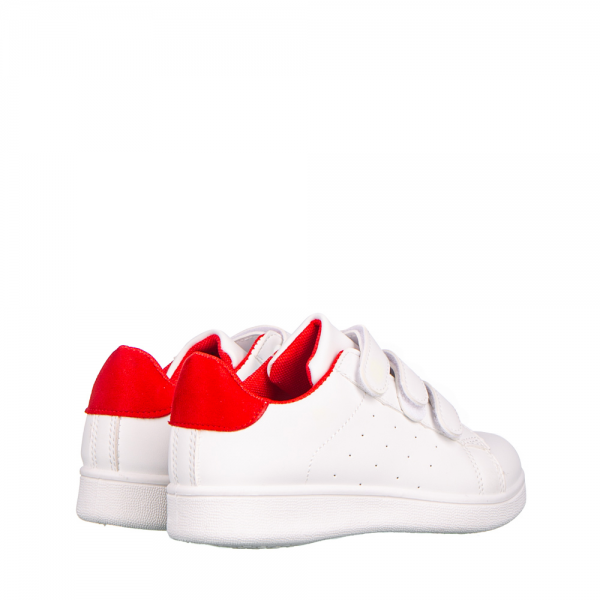 Παιδικά αθλητικά παπούτσια     Lamy λευκά με κόκκινο, 4 - Kalapod.gr
